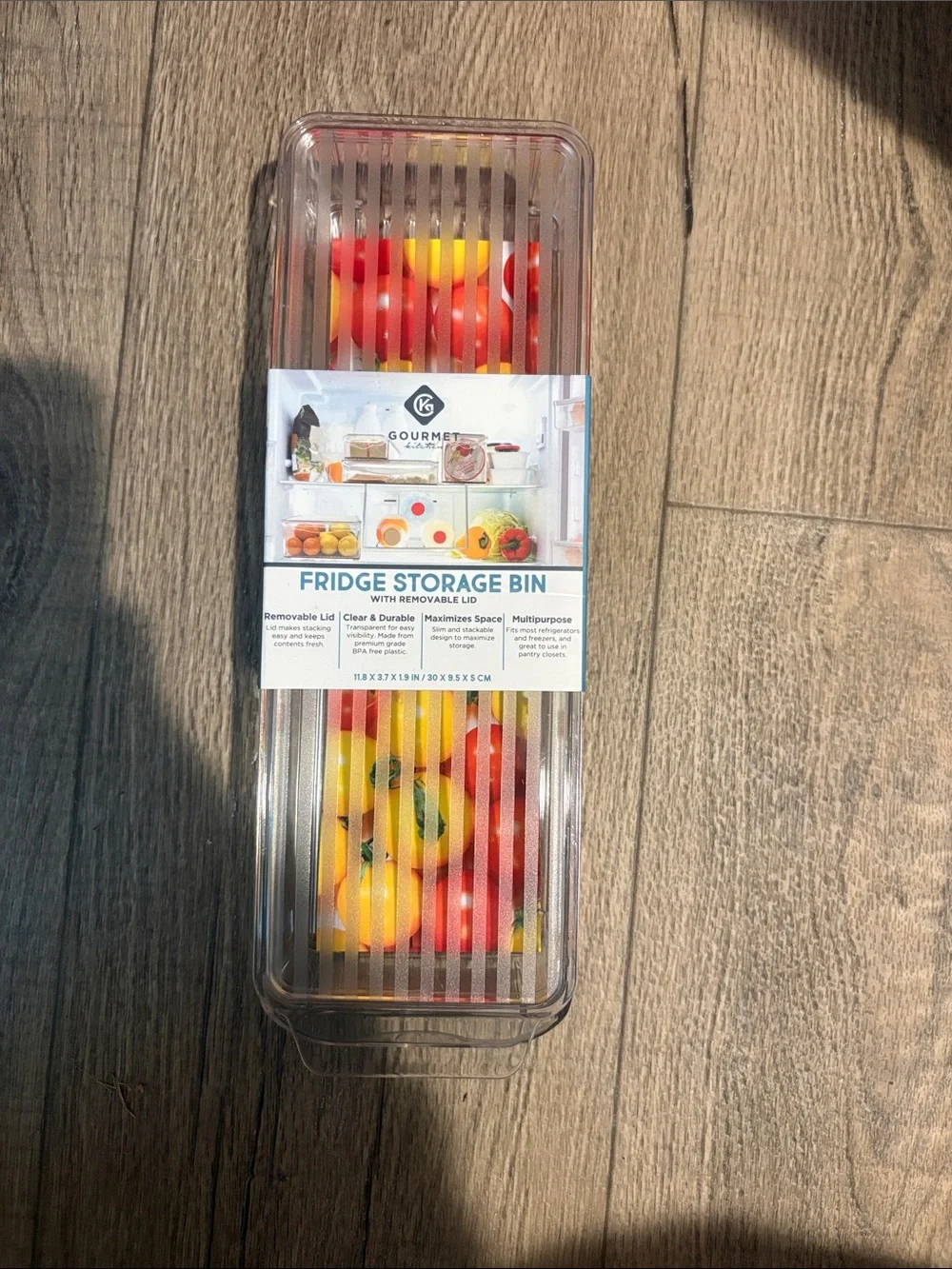 Clear Fridge Storage Bin with Removable Lid - Clear